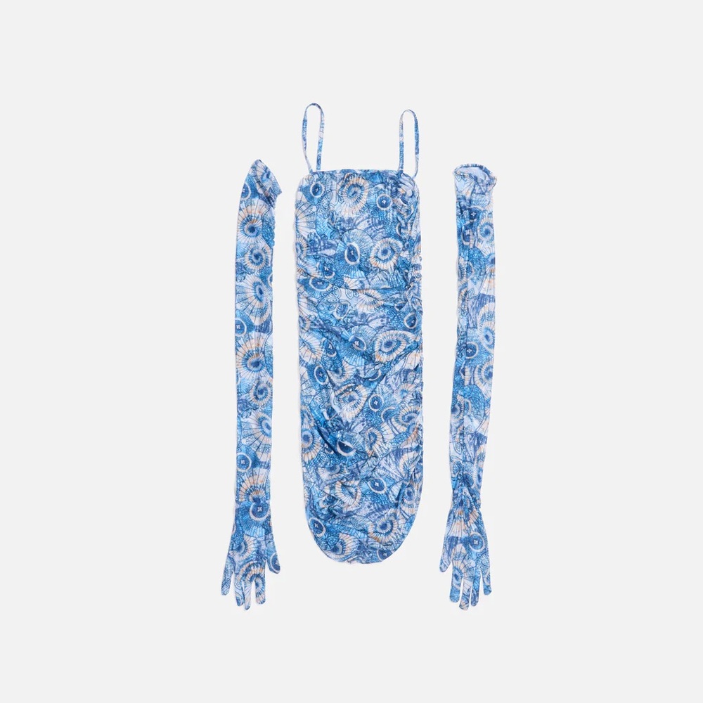 Kim Shui Shell Print Ruched Mini Dress